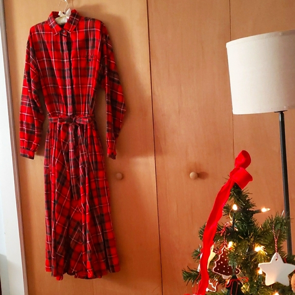 Vintage Red Plaid Dress - Picture 13 of 14